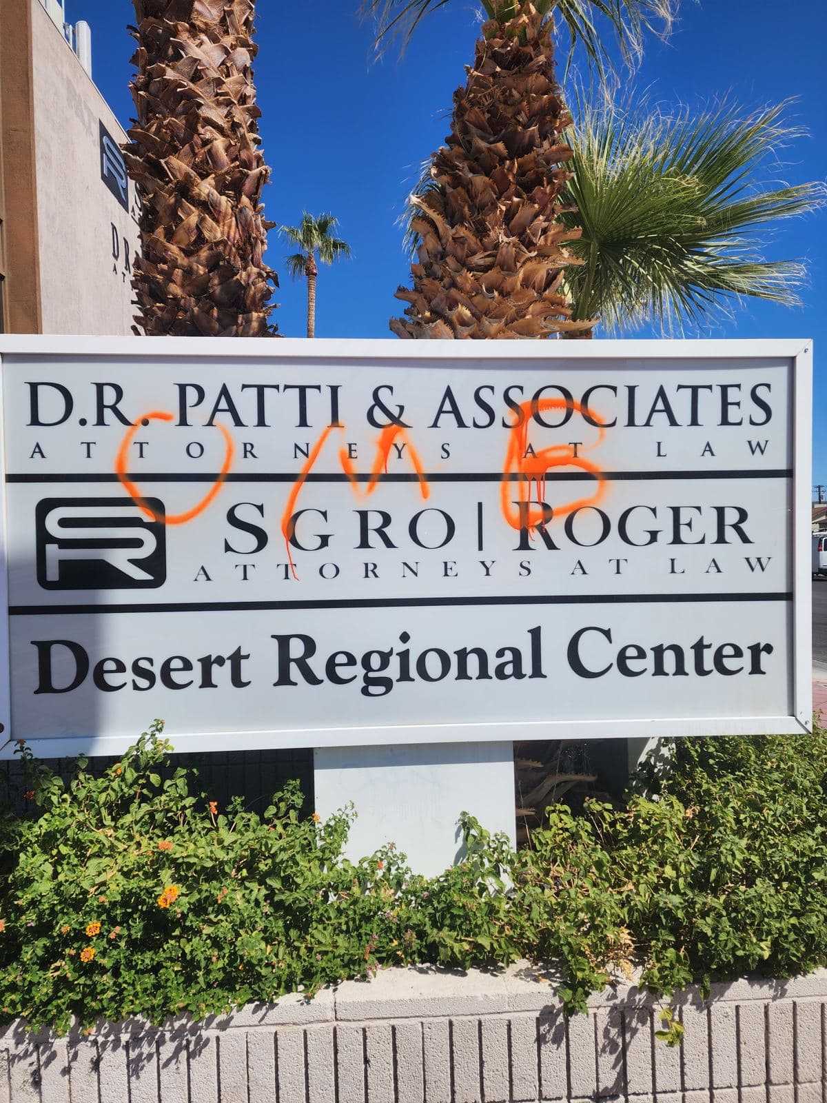 Office sign, before