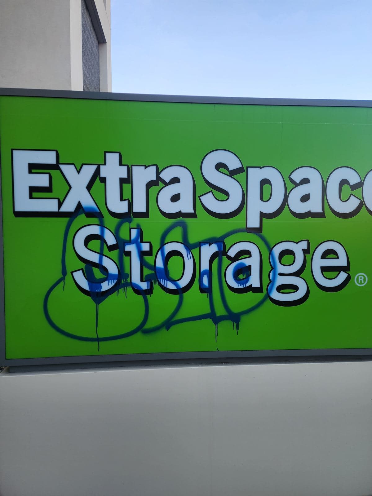 Business sign, before