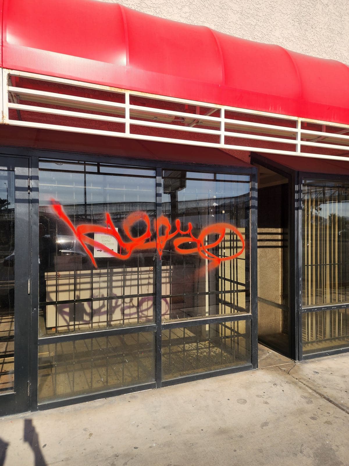 Storefront glass, before